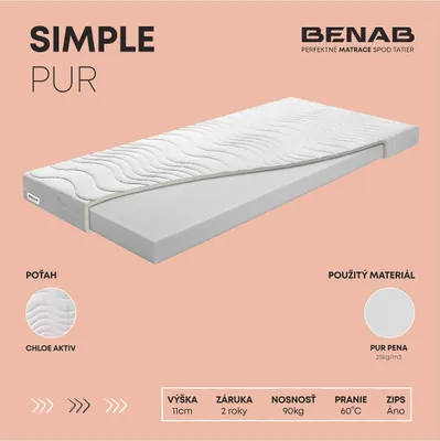 Obrázek produktu pro Benab Simple Pur Matrace 180 x 200 cm
