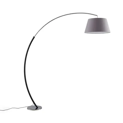 Produktbild von Lucande Stehleuchte Evelyna, grau/schwarz, Metall, 192cm