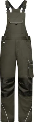 Produktbild von Workwear Pants with Bib - SOLID - olive, Gr. 44
