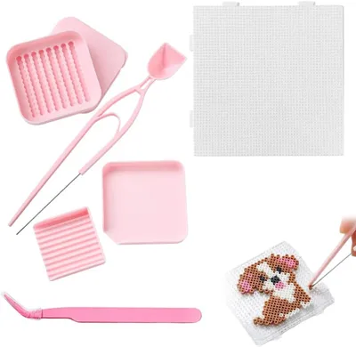 Imagen del producto de Kit de perlas para planchar, de 7 piezas, con perlas de 2,6 mm, un utensilio creativo para manualidades para niños