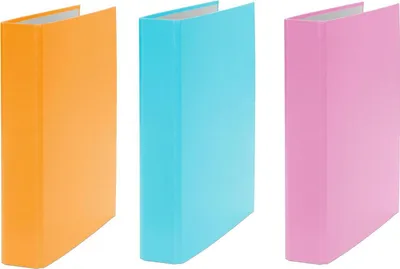 Produktbild von 3x Ringbuch / DIN A5 / 2-Ring Ordner / Farbe: je 1x orange, türkis und pink