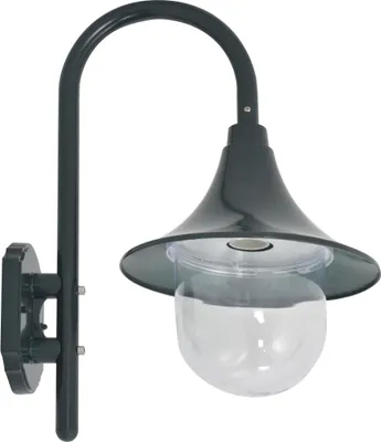 Produktbild von vidaXL Garten-Wandleuchte E27 42 cm Aluminium Dunkelgrün