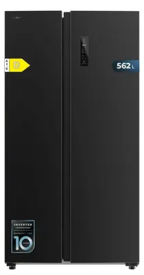 Immagine prodotto di Cecotec Bolero CoolMarket SBS 562, a colonna, ante americane, nero, 2 ante, con display sulle ante, 562 l