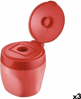 Produktbild von Stabilo - Potslijper 4849 Woody 3 in 1 Rot | 3 Stück