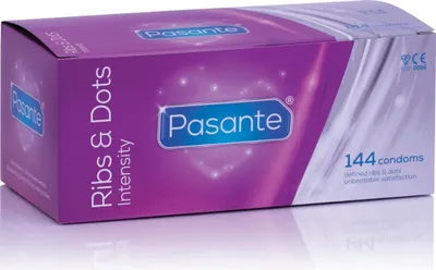 Immagine prodotto di Pasante - Preservativi A Costolature E Punti Intensi 144 Pezzi