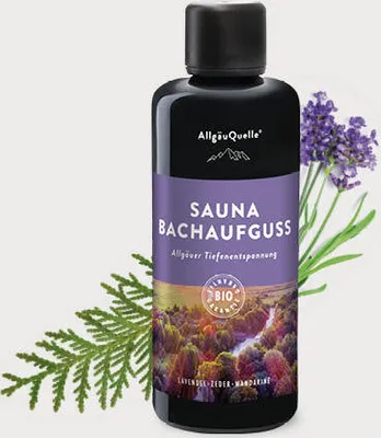 Produktbild von Saunaaufguss Bachaufguss Saunaduft mit Lavendel, Zeder und Mandarine