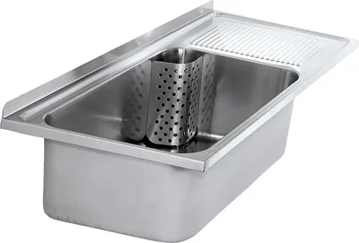 Produktbild von KWC AR Mehrzweckbecken, SIRIUS, Edelstahl, 1100x357x550 mm, Tropfteil rechts