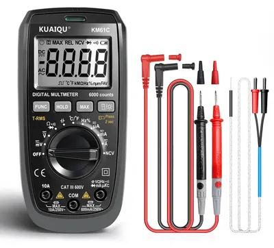 Produktbild von Digitalmultimeter - KM61C True RMS - 6000 Counts - Auto Range - 600V 10A AC/DC - 60MΩ Widerstand - 100mF Kapazität