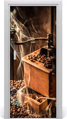 Produktbild von Tulup Türaufkleber 85x205 cm Dekorative Aufkleber Selbstklebend Wasserdichte Tapete Abnehmbar Schlafzimmer Wohnzimmer Wohnkultur - Kaffeebohnen