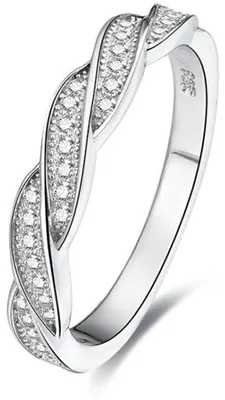 Immagine prodotto di Anello in argento con cristalli AGG184, 60 mm
