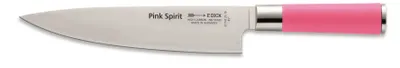 Obrázok produktu pre F. DICK Ružový kuchársky nôž Spirit s čepeľou 21 cm kuchynský nôž rukoväť z nehrdzavejúcej ocele ružová