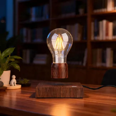 Schwebende LED-Lampe, magnetische Levitation, Tischlampe, 24 W, Weiß