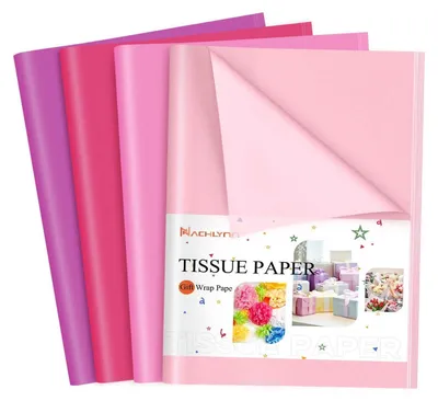 Zdjęcie produktu dla Papier pergaminowy, 54 arkusze, różowy, format 14 x 20 cali. Papier do pakowania prezentów, papier do rękodzieła, idealny do dekoracji i projektów artystycznych