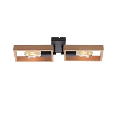Produktbild von JUST LIGHT FRANKY Wand- und Deckenleuchte E27 max. 60W 2-fach schwarz 15657-18