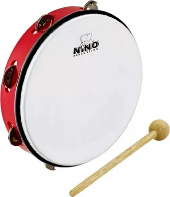 Produktbild von Nino NINO24-R Red 10" Fellbezogenes Tambourin