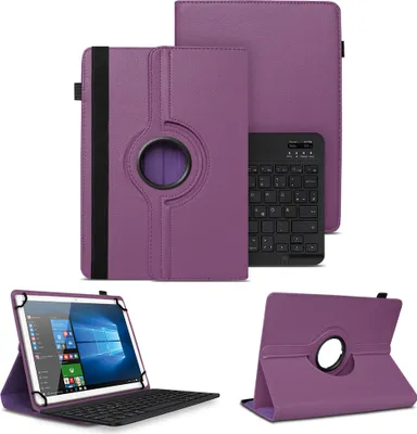 Produktbild von Schutzhülle für Samsung Galaxy Tab S11 S10 S9 / FE Bluetooth Tasche QWERTZ HülleFarben:Lila