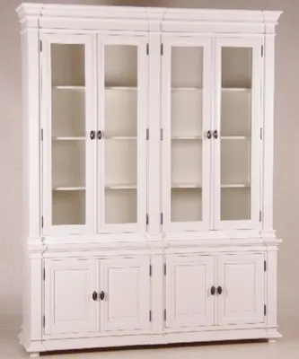 Obrázok produktu pre Casa Padrino Shabby Chic vidiecky štýl skrinka bufetová skrinka 4-dverová starožitný štýl biela - skrinka jedáleň