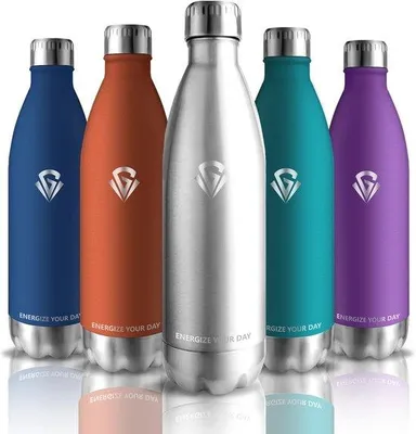 Produktbild von Famanu Trinkflasche 1 Liter - Auslaufsicher, Thermosflasche für warme und kalte Getränke