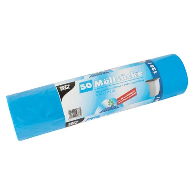 Image de PAPSTAR 12378 Sacs à déchets PAPSTAR HDPE, 120 litres, bleu