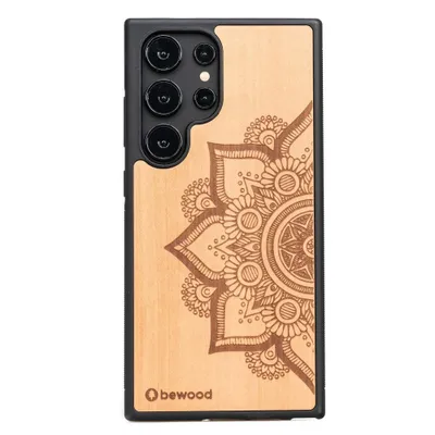 Produktbild von Bewood Holzhülle für Samsung Galaxy S24 Ultra MANDALA APFELBAUM