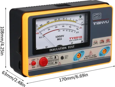 Produktbild von Isolationswiderstandsmessgerät, digitales Ohmmeter, Handtester, Megameter, 0–2000 MΩ, 1000 V, hochpräzises Megohmmeter-Messinstrument