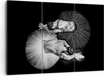Produktbild von Bild auf Leinwand - Leinwandbild - 3 Teile - Ballerinas Ballett Tanz - 165x110cm - Wand Bild - Wanddeko - Wandbilder - Leinwanddruck - Bilder - Wanddekoration - Leinwand bilder - CE165x110-5050