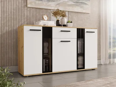 Image de Commode combinée VENNY - chêne artisanal / blanc