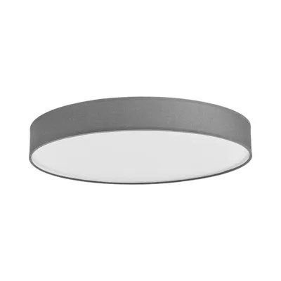 Produktbild von Lindby LED-Deckenlampe Saira, Ø 50 cm, grau, Textil
