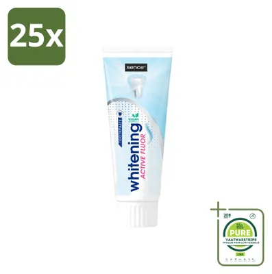 Produktbild von 25 x Sence Whitening Zahncreme mit Fluorid - 75 ml - Großpackung - 25 Stücke