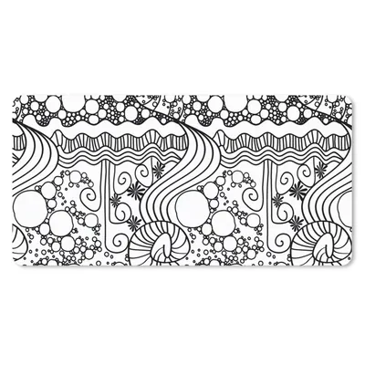 Produktbild von MuchoWow® Schreibtischunterlage Muster - Abstrakt - Linienkunst - Schwarz und Weiß 80x40 cm - XXL Mauspad - Gaming Mauspad