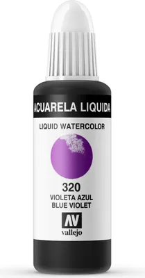 Liquid Watercolor Vallejo 33320 Blue Violet 32ml Blau Violett Aquarell Farbe
