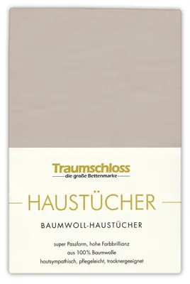 Produktbild von Traumschloss Betttuch Haustuch 150 x 250 cm sand aus 100% Baumwolle, ohne Gummizug