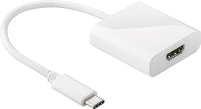 Produktbild von USB-C™-auf-HDMI™-Adapter, 0,2 m, weiß 4K @ 60 Hz, USB 3.1