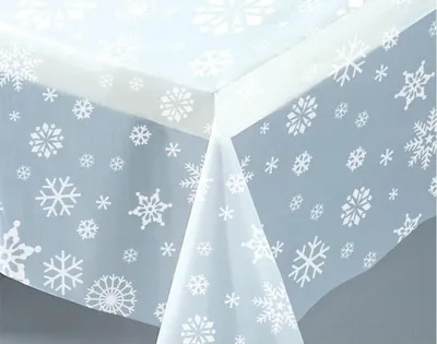 Produktbild von Unique Party - Schneeflocke - Tischdecke für Party, Kunststoff SG23197 (Einheitsgröße) (Transparent)