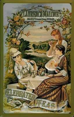 Produktbild von Blechschild Laurence Mallone Tea Tee retro Schild Nostalgieschild