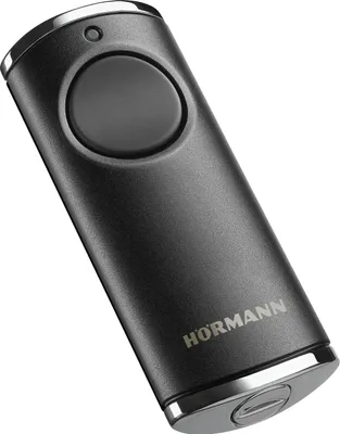 Produktbild von Hörmann Handsender HS1 868-BS, 1-Befehl, chrom schwarz, 868 MHz, BiSecur