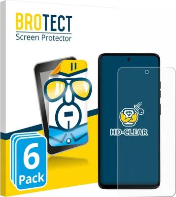 Produktbild von 6x Für Motorola Moto G56 Schutzfolie BROTECT Displayschutz Display Schutz Folie Klar Transparent