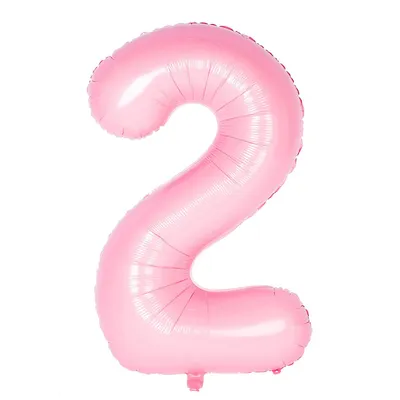Produktbild von Oblique Unique Folien Luftballon mit Zahl 2 für Kinder Geburtstag Mädchen Jubiläum Party Deko Ballon rosa