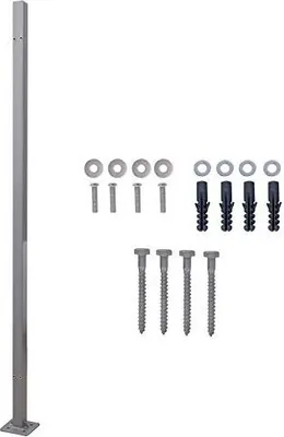 Produktbild von SONGMICS Standpfosten für Markisenkasten, Haltestange, keine Wandmontage der Markise erforderlich, nur für SONGMICS Einzel-Seitenmarkise mit Alu-Standpfosten geeignet, grau GSA002
