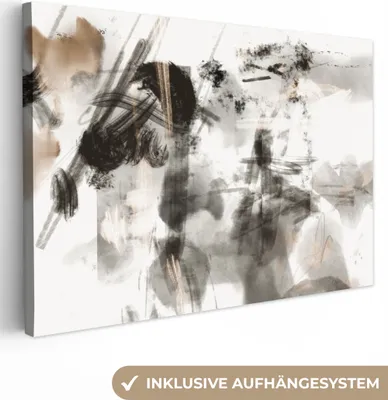 Obrázek produktu pro OneMillionCanvasses® - Obrazy na plátně - 140x90 cm, Malba - Barva - Černobílá - Umění, Nástěnné dekorace - Fotografie na plátně - Obraz na dřevěném rámu