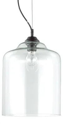 Produktbild von Vintage-Decò Bistro' Hängeleuchte Metall Transparent 1 Leuchte E27 D24