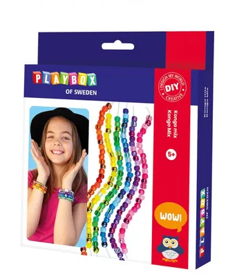 Produktbild von Playbox Kongo Mix, Perlenset für Kinder, 3 Jahr(e), Mehrfarbig