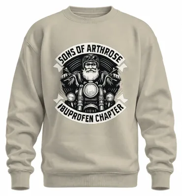 Obrázok produktu pre Tričko/Mikina "Sons of Arthrose" s nápisom "Ibuprofen", motívom motocykla, farba: prírodná, veľkosť: 3XL
