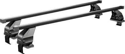 Immagine prodotto di Menabo Omega | Portapacchi - Alfa Romeo 147 3 porte 2000-2010 - Nero - Acciaio - Lunghezza 112 cm - Portapacchi ALFA ROMEO - Omologato TUV e ISO