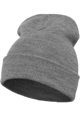 Produktbild von FLEXFIT 1501KC | Heavyweight Long Beanie Wintermütze - Farbe: Heather Grey - Größe: One Size