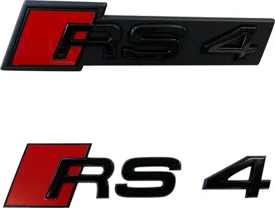 Immagine prodotto di Originale Audi Black Edition RS4 PACKAGE Emblema griglia radiatore nero + posteriore 8K 8W B9