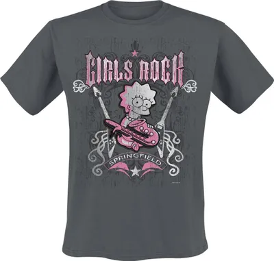 Produktbild von Die Simpsons T-Shirt Herren Girls Rock charcoal L