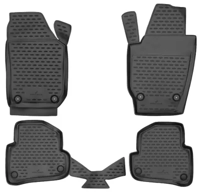 Produktbild von WALSER XTR Gummi Fussmatten Auto für Skoda Fabia 2 12/2006 - 12/2014, Fabia 2 Combi 10/2007 - 12/2014, 100% passgenaue Auto Fußmatten, robuste Universal Fußmatte Auto, Gummimatten Auto