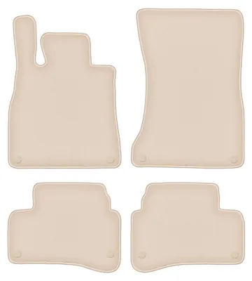 Produktbild von Velours-Fußmatten für Mercedes S W222 2013-2020 (Limousine) – 4-tlg, Beige, passgenau – Wielganizator FORTUNA