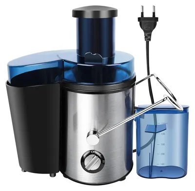 Produktbild von Zentrifugal-Entsafter - Saftmaschine - 65 mm Einfüllöffnung - 2 Geschwindigkeiten - 500 W - 500 ml Behälter - Silber